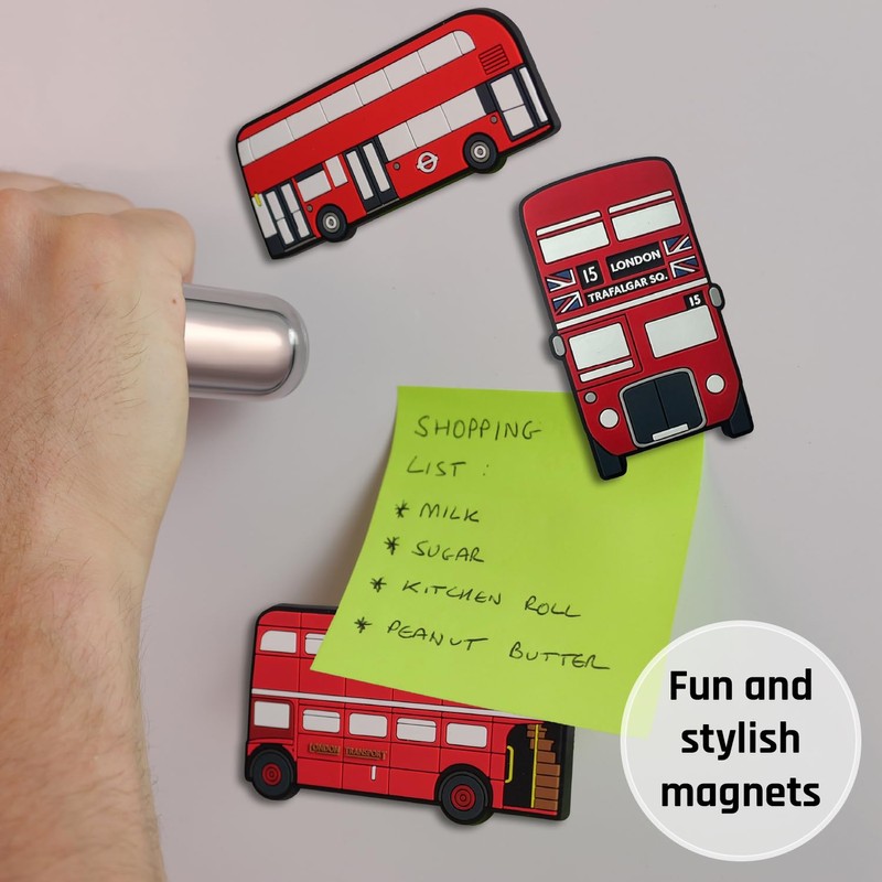 Red London Bus Fridge Magnet - Iconic British souvenir gift