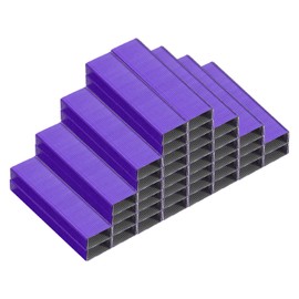 PATIKIL 26/6 Standard Heftklammern, 10er Pack 10000 Stück 1/4" Beinlänge Flachklammer Meißelspitze Heftklammern Stau-frei für Schreibtischhefter Büro Desktop Home Zubehör, Lila