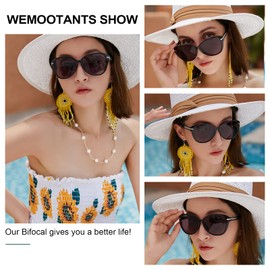 WEMOOTANTS Round Bifocal Sunglasses for Women Reading Glasses Outdoor Sun Readers UV Protection 1.00 1.5 2.00 2.50 3.00 3.50 4.00 Brown Tortoise