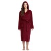 RONGTAI Women's Fleece Long Length Hoodie Bathrobe Soft Plush Material