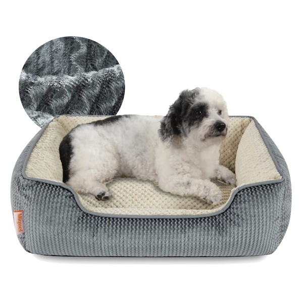 Miguel Medium Small Dog Bed with Washable Removable Cover -