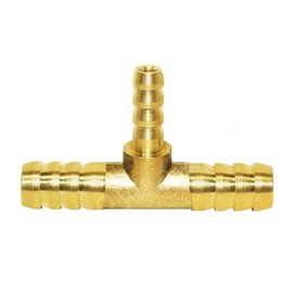 Joyway 5/16" x 1/4" x 5/16" ID Hose Reducing Barb, Tee 3 Way Union Fitting Intersection/Split Brass Water/Fuel/Air