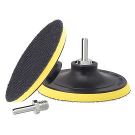 Mesee Polishing Pad Adapter, 2 Pieces 5 Inch/125 mm Velcro Sanding Disc with M14 Drill Adapter, Velcro Sanding Polishing Pad, Hook and Loop Polishing Pad for Drill Polisher Accessories