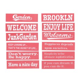 Stencil Sheets Random 5x20cm Set of 10 Handmade DIY