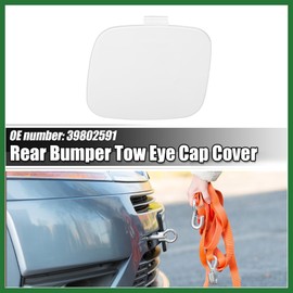 Motoforti Snow White Rear Bumper Tow Hook Eye Cap Cover Replacement Fit for Volvo S60 2011-2018 No.39802591 - Pack of 1 Long-Lasting