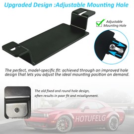 2026 Upgrade Anti-Theft Steel Neutral Cover Plate,Improved Adjustable Mount Hole,Fit for Dodge Challenger 2015-2023 SRT Hellcat Redeye, SRT Hellcat, Scatpack 392 Thickend Anti-Theft Deterrent Bracket