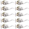 GOBEKOR 10 Pack Privacy Door Levers Bedroom Door Handle with