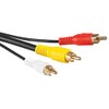 auvisio Audio Video Cable: Composite Video Cable 3x RCA Male