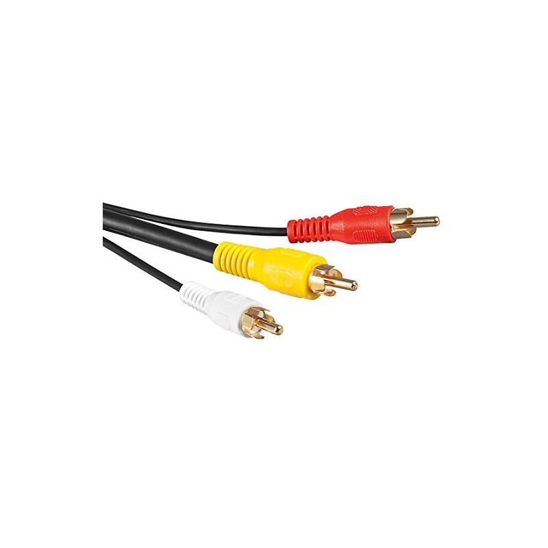 auvisio Audio Video Cable: Composite Video Cable 3x RCA Male
