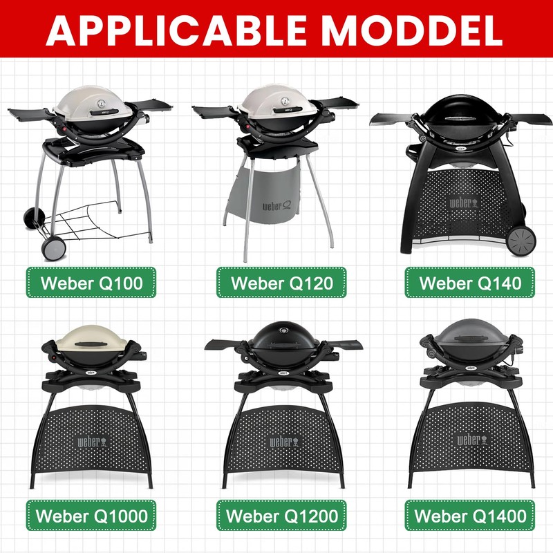 GGC 7644 7582 Grill Grates for Weber Q100 Q1000 Q120