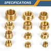 Brass Reducer, 1 Inch Male Thread x 1/2 Inch Female