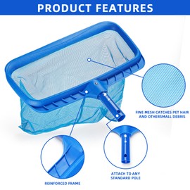 TOPDING & HZ Swimming Pool Cleaner, Pool Skimmer Leaf Net with 18" Pool Skimmer Net