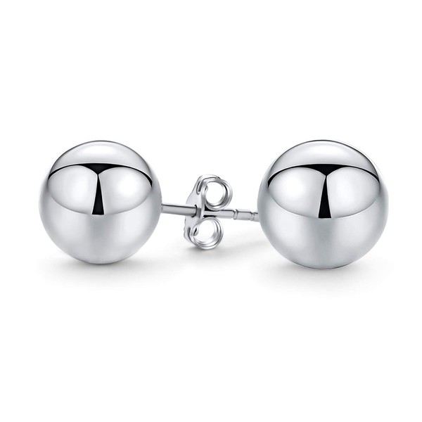 Basic Simple Round Bead Ball Stud Earrings For Women For