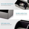 Vlando Office Desk Organizer Leather Desktop Organizer Caddy with Drawer