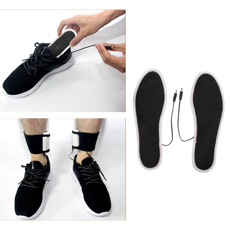 2Pcs Electric Heated Insoles Smart 3 Gears Temperature Adjustment Warm