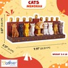 Aviv Judaica Hanukka Cat Menorah - 3D Sculptured Cats and