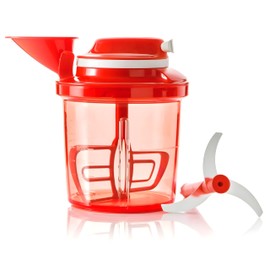 Tupperware SuperSonic Chopper Extra Manual Multifunctional Kitchen Robot - Chopping Mixing Smoothies - 3 Blades - Scaled Base 1.2 L - Ideal Family Kitchen