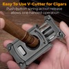 Hammersmith Beast V-Cut Cigar Cutter with Built-in Pull-Out 8mm Punch