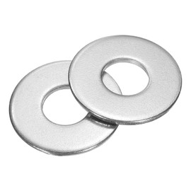 sourcing map 6 Pcs 5/8" Fender Washers 1-3/4" OD, 304 Stainless Steel Flat Washer Fastener Sealing Gasket for Screws and Bolts, Silver Tone