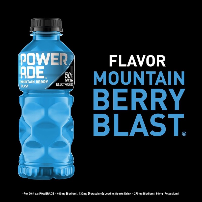 POWERADE Sports Drink Mountain Berry Blast, 20 Ounce (Pack of
