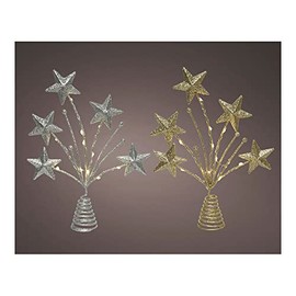 Luminous Star Shaped Christmas Tree Topper with Dimensions 5 x 21 x 31 cm and 12 LEDs, Add a magical touch to your parties and celebrations.