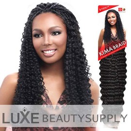 Harlem125 Synthetic Crochet Hair Kima Braid - BRAZILIAN TWIST 20" (1 Jet Black)