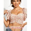 DOBREVA Women's Lace Bra Balconette See Through Underwire Sheer Mesh