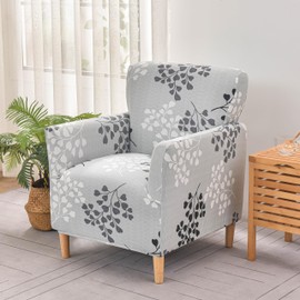 LiveGo Stretch Mid Century Modern Armchair Slipcover 1-Piece Accent Chair Covers with Arms Soft Chair Slipcovers for Living Room Armchair Furniture Protector Office Reception Reading Sofa