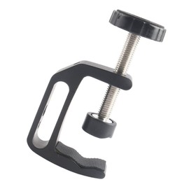 KONTONTY Holder for Desktop Aluminum Alloy Quick Release Mount Clip Small Size Black for Camera Video Recording