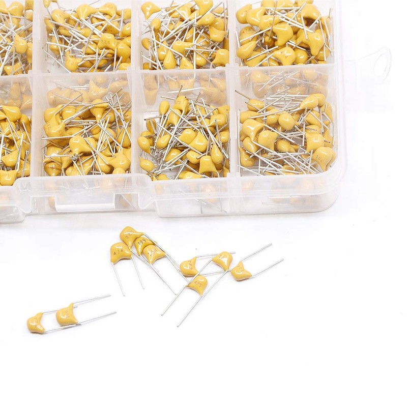 Youmile 500 Pcs Multilayer Ceramic Capacitor Assortment Kit 10 Values