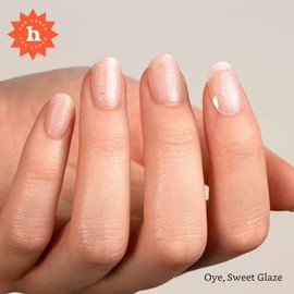 Heyhae Tiras de gel semicurado para uñas | No requiere lámpara LED | Verano, amarillo, sólido | Fácil de aplicar y retirar, acabado de salón | Kit com