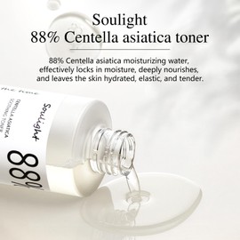 Soulight 88% Centella Asiatica Soothing Toner, Hydrating Facial Toner with Plant Extracts, Gently Exfoliates, Toning Water Diminished Dullness & Fine Lines, Smooths Skin Texture, Rejuvenate Your Skin