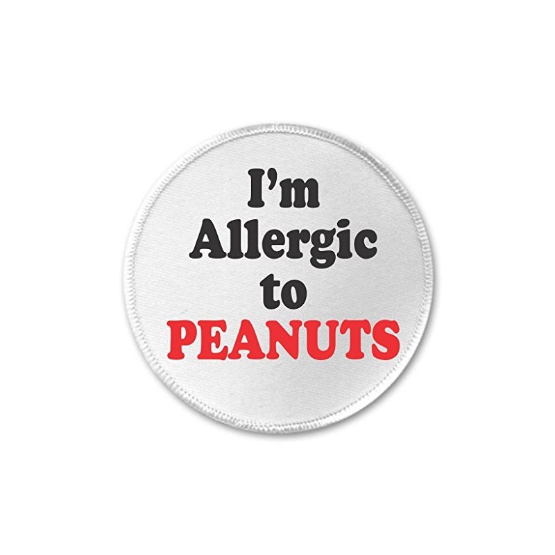 A&T Designs - I'm Allergic to PEANUTS 3" Sew On
