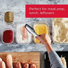 Rubbermaid 2108389 Brilliance Storage - Juego de 44 tapas de plástico sin BPA, a prueba de fugas, recipiente para alimentos, transparente             