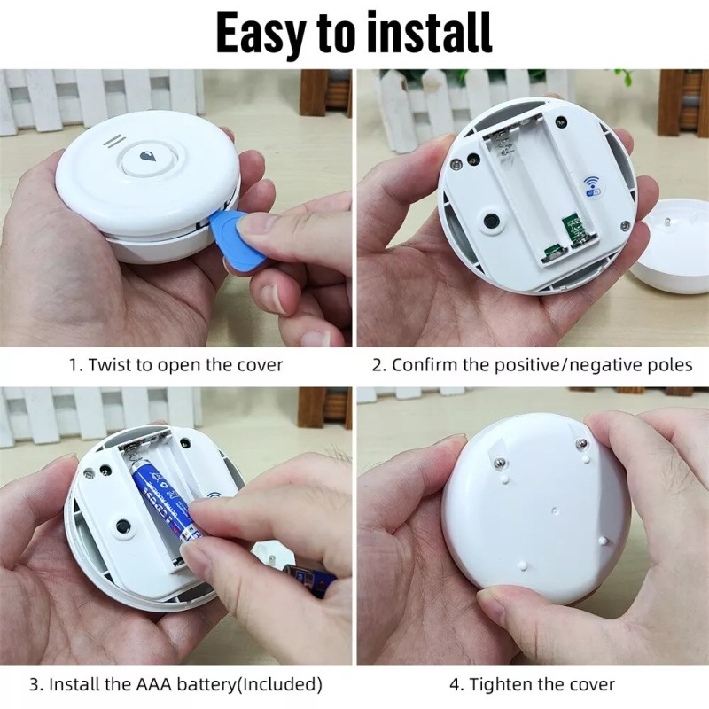 Universal Smart Water Leak Sensor Detector APP Alarm WiFi Home