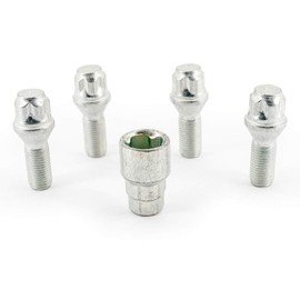 H&R 1452801KEY4 Set M14x1.50x28mm Taper-4 Wheel Lock Bolts incl. Adapter
