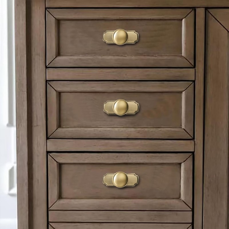khtumeware 10 Pack 1-1/4 inch Backplate for Cabinet Knobs Brushed