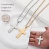 RWQIAN Men's Cross Necklace Silver Gold Black Cross Necklace with