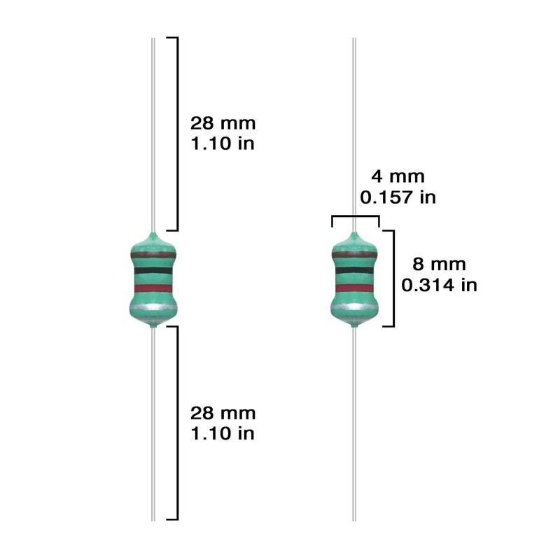 AUKENIEN 1W Colour Ring Inductors 28 Values Inductor Kit 1uH