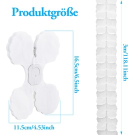 Pack of 7 White Hanging Paper Shamrock Garlands, Party Garlands Paper for Birthday, Wedding, Communion, Party Decoration