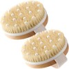 2 Cepillos Corporales de Madera, Cerdas Naturales para Exfoliación, Cepillado