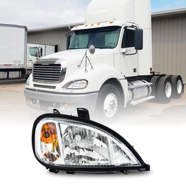 Easyinst Freightliner Headlights for Columbia 2004-2017,Replacement Headlamp DOT and SAE Approved (CRYSTAL, Right)