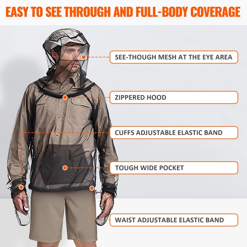 2win2buy Mosquito Bug Suit for Men Women, 2 Pcs Full