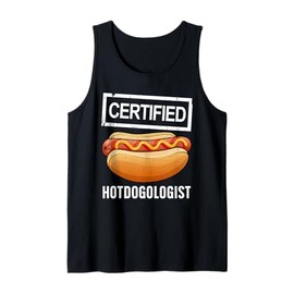 Cool Hotdog Outfit For Men Women Adult Hotdog Hot Dog Lover Tank Top