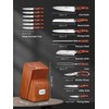 Knife Set with Block, 16 Pcs Stainless Steel Kitchen Knife