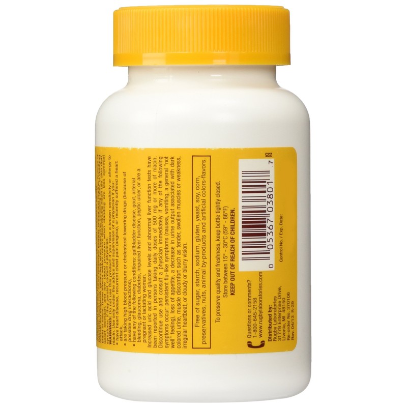 Rugby Niacin Timed Release 1000mg Tablets - 3 Pack (3)