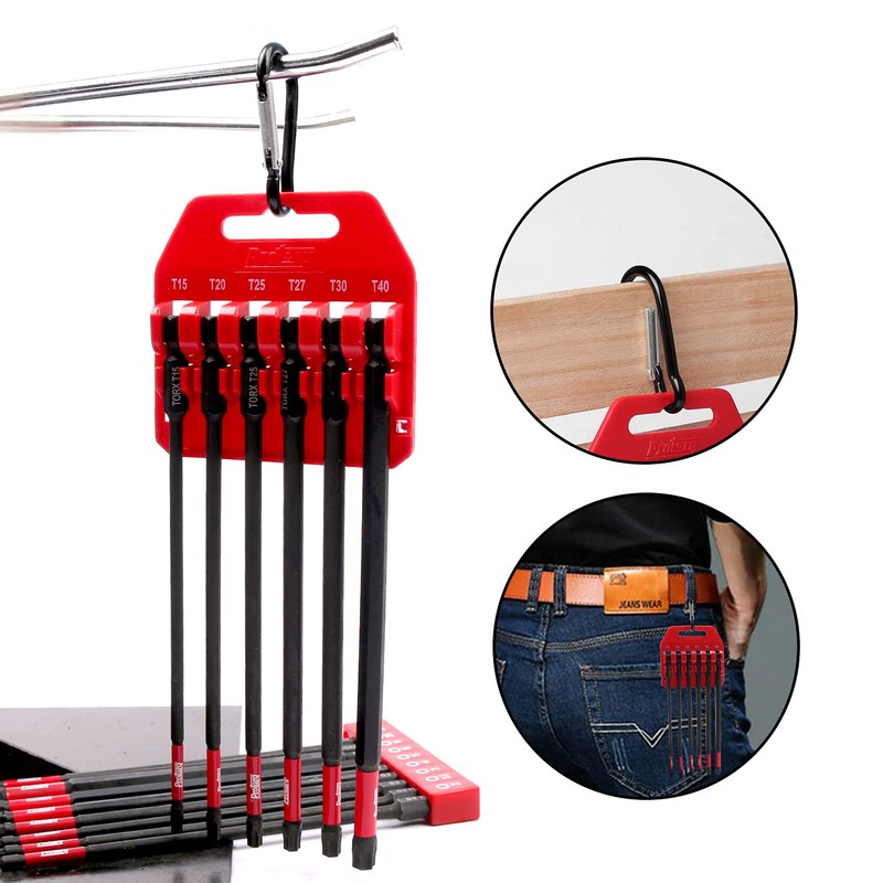 Protorq Long Impact Bit Set, TORX, 6-Inch Length, 6-Piece with