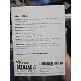 Kitchen Jo Chef Adjustable butane  Kitchen Torch refillable