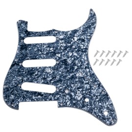 DIAO79NI 11 Hole SSS Strat Pickguard for Fender USA/Mexican Made Standard Stratocaster Modern Style Electric Guitar, Gray Pearl, 4ply.