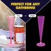 Party Essentials N51029 Hard Plastic Two Piece Champagne Flutes, 10